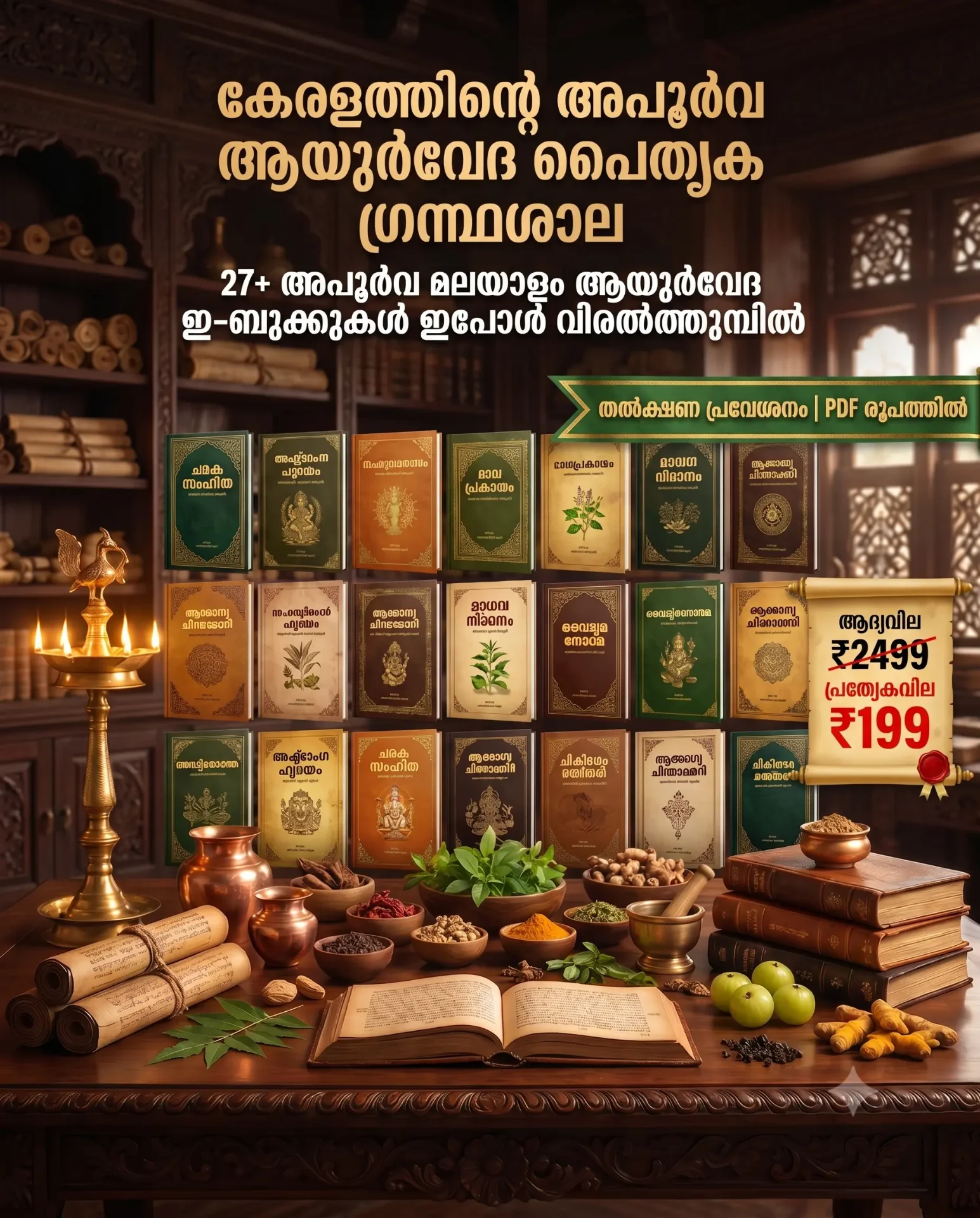 27+ Malayalam Ayurveda heritage books bundle