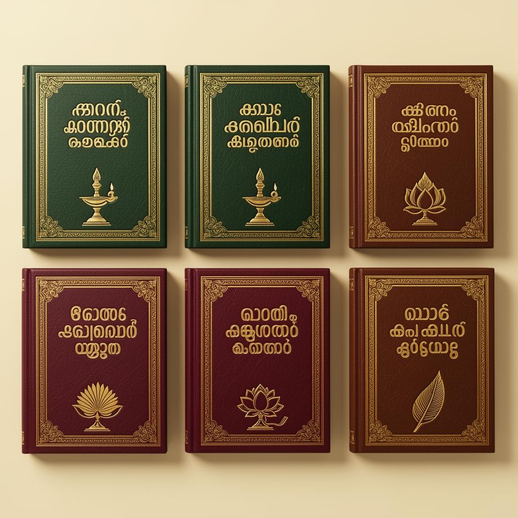 Showcase of Malayalam Ayurveda book covers